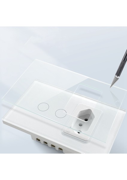 Tuya Brezilya Soketli Wifi Akıllı Anahtar, Dokunmatik Sensörlü Akıllı Ev Kesici Duvar Anahtarı Google Home Için Çalışıyor(W2) (Yurt Dışından)