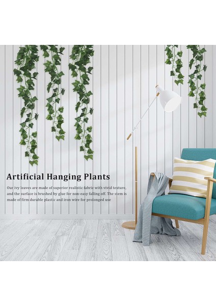 3 Parça Yapay Asılı Ivy Vine 2.95 Feet Yapay Asılı Bitkiler Duvar Yeşilliği Kapalı Dış Ev Bahçe Için (Yurt Dışından)