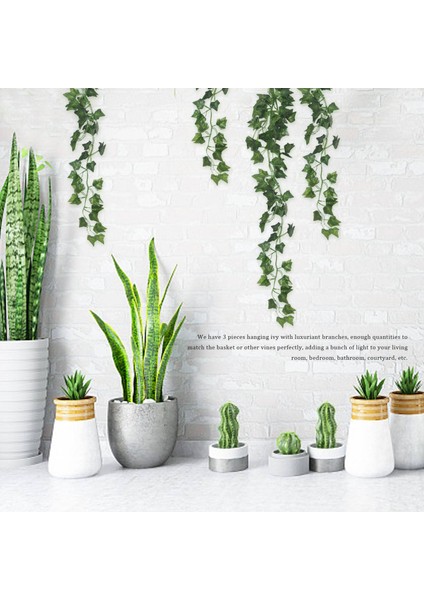 3 Parça Yapay Asılı Ivy Vine 2.95 Feet Yapay Asılı Bitkiler Duvar Yeşilliği Kapalı Dış Ev Bahçe Için (Yurt Dışından)