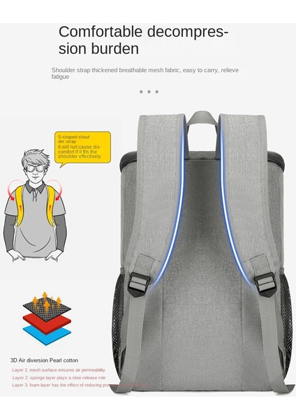 Sırt Çantası Soğutucular Yalıtımlı Sızdırmaz, Soğutucu Sırt Çantası Yalıtımlı Su Geçirmez Termal Çanta, Taşınabilir Siyah (Yurt Dışından) modelleri