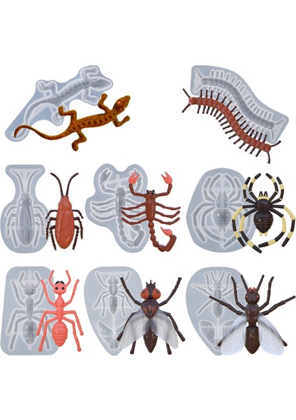 Böcek Fondan Kalıpları, Böcek Pasta Süsleme Silikon Kalıpları Gecko//Örümcek//Karınca/Böcek Epoksi Kalıpları (Yurt Dışından) fırsatları