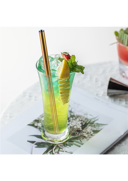 Yeniden Kullanılabilir Içme Pipetleri-Geniş Pipetler Pipetler Temizleme Fırçası Ile Smoothie Bubble Tea Milkshake Pipetler, Taşıma Çantası (Yurt Dışından)