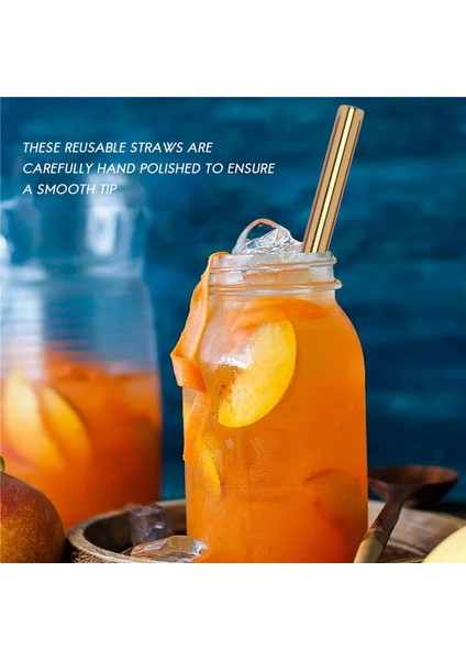 Yeniden Kullanılabilir Içme Pipetleri-Geniş Pipetler Pipetler Temizleme Fırçası Ile Smoothie Bubble Tea Milkshake Pipetler, Taşıma Çantası (Yurt Dışından)
