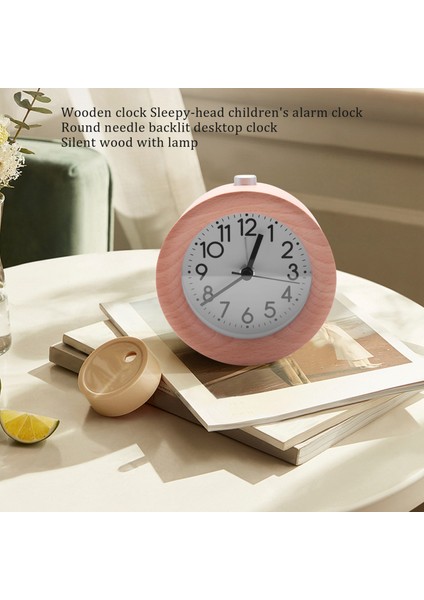 Ahşap Saat Erteleme Başucu Çocuklar Çalar Saat Dairesel Iğne Arka Işık Masaüstü Saat Masa Lambası Ahşap Ile Sessiz Ahşap (Yurt Dışından) fiyatları
