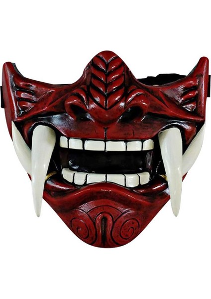 Cadılar Bayramı Yüz Kapatma Japon Facecover Cadılar Bayramı Japon Budizmi Hayalet Cosplay Hanya Yüz Kapatma B (Yurt Dışından)