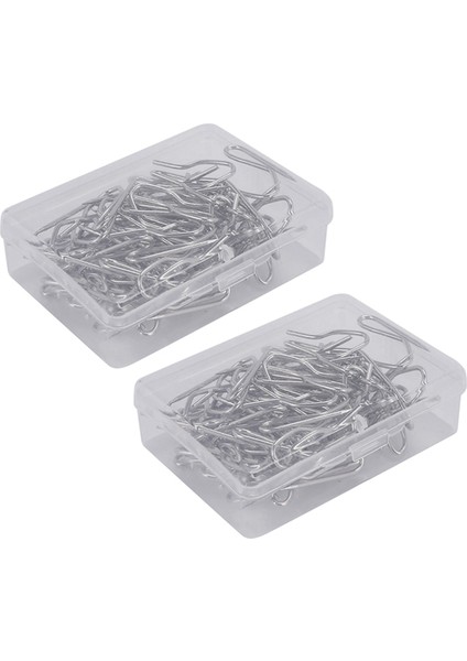 100 Paket Metal Perde Kanca Perdelik Kanca Pimleri Pencere Perdesi, Kapı Perdesi Ve Duş Perdesi Için Şeffaf Kutu Ile (Yurt Dışından)