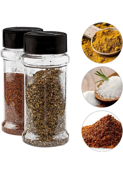 Çalkalayıcı Kapaklı 8 Oz Baharat Kavanoz, Boş Baharat Kavanoz Şişeleri Baharat, Otlar, Baharat Tozlarını Saklamak Için Baharat Kapları modelleri