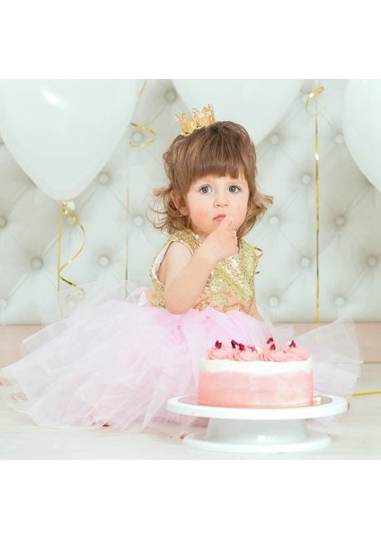 6 Adet Altın Mini Taç Kek Topper Küçük Kristal Inci Cupcake Toppers Küçük Cupcakes Taç Düğün Doğum Günü Için (Yurt Dışından)