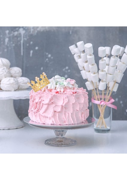 6 Adet Altın Mini Taç Kek Topper Küçük Kristal Inci Cupcake Toppers Küçük Cupcakes Taç Düğün Doğum Günü Için (Yurt Dışından)