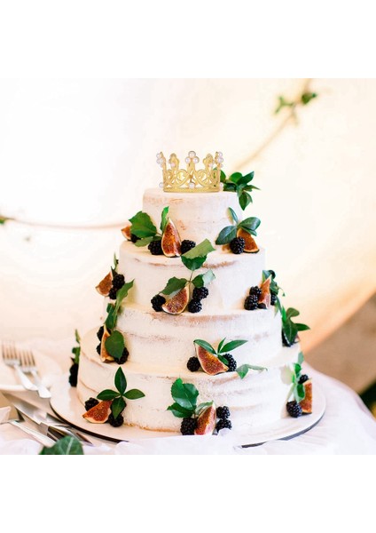 6 Adet Altın Mini Taç Kek Topper Küçük Kristal Inci Cupcake Toppers Küçük Cupcakes Taç Düğün Doğum Günü Için (Yurt Dışından)