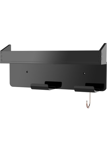 Saç Kurutma Makinesi Tutucu Duvara Monte Depolama Rafı Banyo Rafı Saç Kurutma Makinesi Evrensel Siyah (Yurt Dışından)