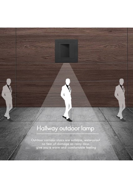 Led Duvar Lambası 3w Led Merdiven Işık Bağlantı Tablası Aydınlatma Lambası Gömme Gömülü Lamba Kapalı Merdiven Lambası Açık Koridor Su Geçirmez Merdiven Adım Işıkları Siyah (Yurt Dışından)