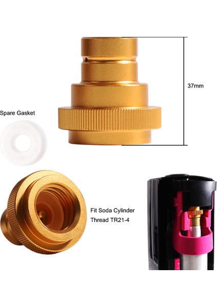 Soda Duo/Terra/Art Maker Için Adaptör, Tr21-4 Erkek Dişli Soda Makinesi Aksesuarları (Yurt Dışından)