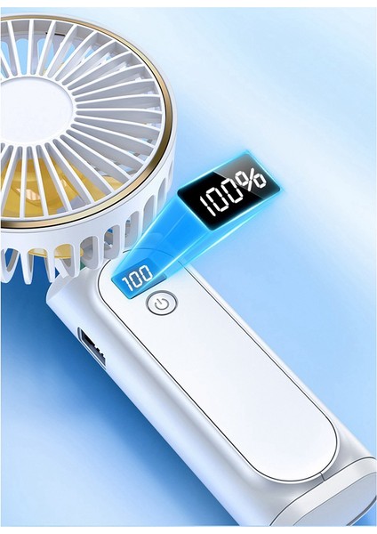 El Fanı, 3600mah Taşınabilir Fan Mini Fan, 6 Hız Ayarlanabilir, Küçük Kişisel Fan, Katlanabilir Mini Masa Fanı Beyaz (Yurt Dışından) indirimleri