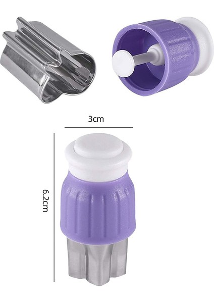 Pres Tipi Sebzeli Kurabiye, Parti Pişirmeye Yönelik Koruyucu Saplı Meyveli Kurabiye, (Mor) (Yurt Dışından) fiyatları