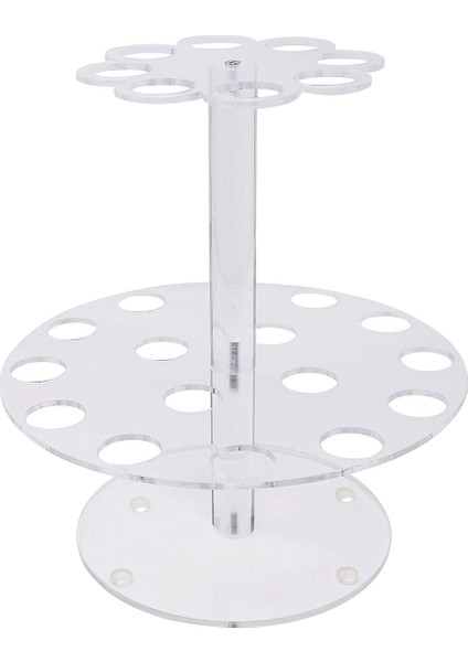 Çift Katmanlar 24 Delikli Dondurma Külahları Tutucu Stand Dekorasyon Pişirme Cupcake Ekran Standı Tutucu (Yurt Dışından)