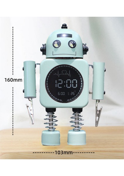 Sessiz Dijital Ekran Metal Robot Çalar Saat, Akıllı Öğrenci, Erkek, Kadın Ve Çocuk Yatak Odası Çalar Saat (Yurt Dışından) fiyatları