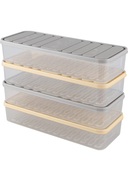 4 Adet Set Buzdolabı Gıda Koruma Saklama Kutusu Plastik Dondurucu Space Saver Gıda Konteyner Organizasyon Rafı Mutfak Saklama Kutuları Rastgele Renk S (Yurt Dışından)
