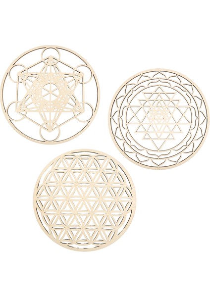 3 Adet/Takım Kutsal Geomtry Duvar Sanatı Seti Ahşap Duvar Sanatı, Kutsal Geometri Sanatı, Heykel, Ev Dekor Için Duvar Süslemeleri (Yurt Dışından)