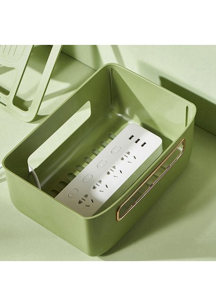Tel Ve Kablo Saklama Kutusu, Router Saklama Kutusu, Priz Fiş Set Üstü Kutu Rafı, Priz Kapak Kutusu Yeşil (Yurt Dışından) fiyatları