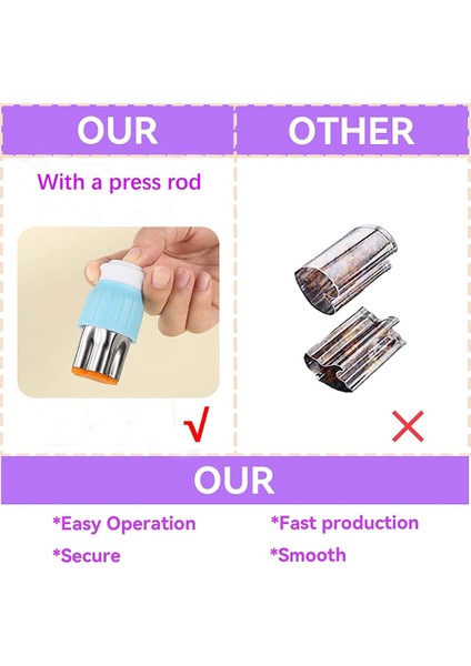 Pres Tipi Sebzeli Kurabiye, Parti Pişirmeye Yönelik Koruyucu Saplı Meyveli Kurabiye, (Mor) (Yurt Dışından) modelleri