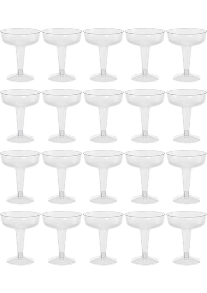 Yeni Plastik Şampanya Tek Kullanımlık - Partiler Için 20 Adet Şeffaf Plastik Şampanya Bardağı Şeffaf Plastik Bardak (Yurt Dışından)