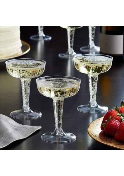 Yeni Plastik Şampanya Tek Kullanımlık - Partiler Için 20 Adet Şeffaf Plastik Şampanya Bardağı Şeffaf Plastik Bardak (Yurt Dışından) modelleri