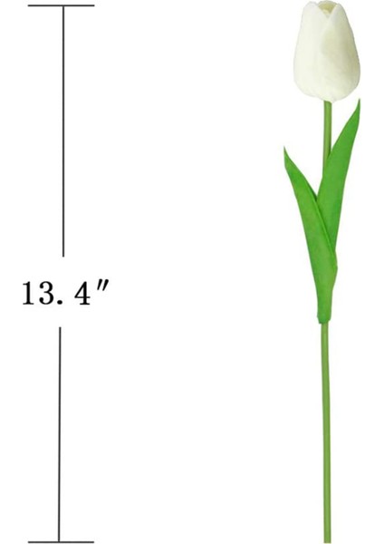 30 Adet Yapay Laleler Çiçekler Gerçek Dokunmatik Laleler Pu Lale Buketi Lateks Çiçek Beyaz Lale (Beyaz) (Yurt Dışından) fiyatları