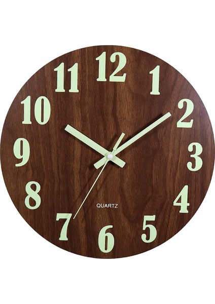 Aydınlık Duvar Saati, Iç / Dış Mekan Oturma Odası Için 12 Inç Ahşap Sessiz Geçmeyen Mutfak Duvar Saatleri (Yurt Dışından)