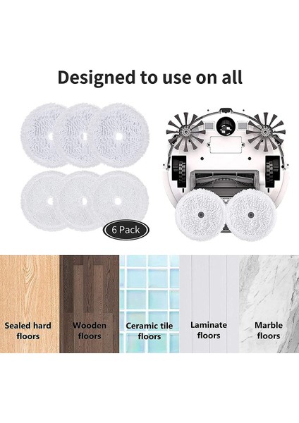 3115 Spinwave Sert Zemin Uzmanı Islak Ve Kuru Robot Süpürgesi Ile Uyumlu Yeniden Kullanılabilir Yedek Paspas Pedleri (Yurt Dışından) indirimleri