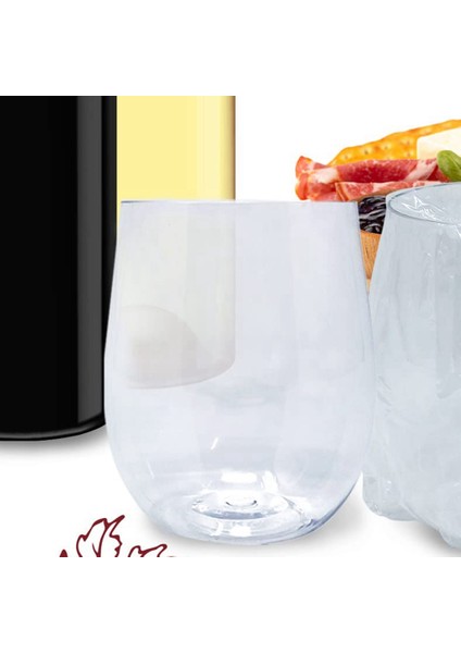 Tek Kullanımlık Şarap Kadehleri, Partiler Için Sapsız Plastik Şarap Kadehleri Şarap Bardakları, Plastik Şampanya Kadehleri Kokteyl Bardakları (Yurt Dışından)
