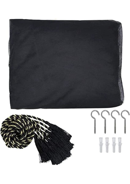 Yatak Gölgelik 4 Köşe Cibinlik Siyah Gölgelik Yatak Perdeleri Asılı Yatak Perdesi Çoğu Boyutu Için Yatak Boyutu 190x210x240 Cm (Yurt Dışından)