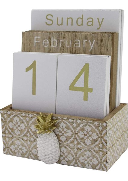 Ahşap Flip Masa Blokları Takvim, Sürekli Tahta/Masa Takvimi Ekranı, Ev/Ofis Dekorasyonu Için, 11.5x6.5x14.5cm,C (Yurt Dışından) indirimleri