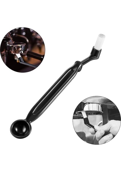 Kahve Makinesi Temizleme Seti, 4 Parça Kaşıklı Kahve Makinesi Fırçası Ve 1 Adet 58 Mm Paslanmaz Çelik Arkadan Yıkamalı Metal Espresso Makinesi Için Kör Filtre (Yurt Dışından)