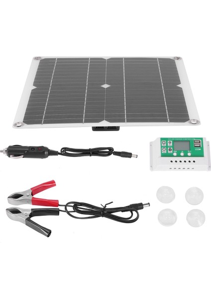 12w Güneş Paneli Kiti 60a 12v Pil Şarj Cihazı, Denetleyicili Karavan Tekne (Yurt Dışından)