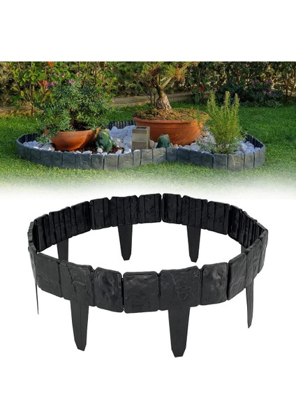 Bahçe Kenar Bordür, Bahçe Peyzaj Kenar Bordür Çiçeklik Için, Siyah Taş Etkisi Plastik Çim Kenar Eskrim (Yurt Dışından) modelleri