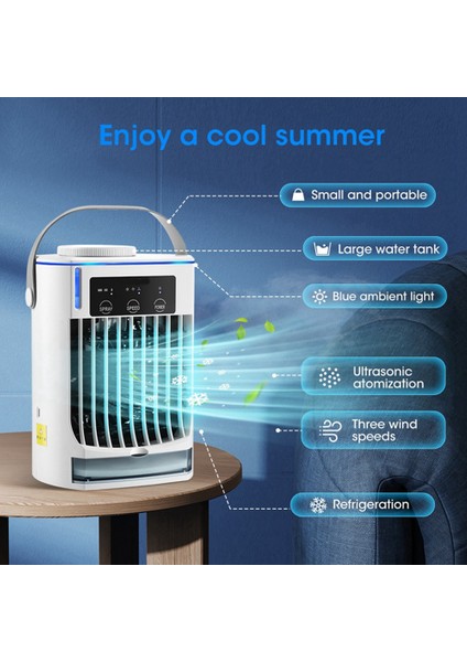 Sprey Soğutucu 500 Ml Ev Atomizasyon Nemlendirici Usb Takılabilir Üç Hızlı Masaüstü Su Soğutmalı Klima Fanı (Yurt Dışından)