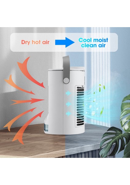 Sprey Soğutucu 500 Ml Ev Atomizasyon Nemlendirici Usb Takılabilir Üç Hızlı Masaüstü Su Soğutmalı Klima Fanı (Yurt Dışından)
