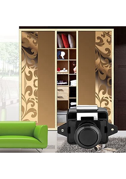 10'Lu Kilit Paketi, Metal Butonlu Kapı Kilitleri Mobilya Kilitleri Dolap Kilitleri Dolap Kilitleri Kapı Kilitleri, Siyah (Yurt Dışından) indirimleri