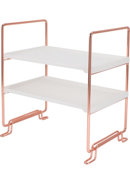 Masaüstü Depolama Rafı 2 Katmanlar Banyo Makyaj Organizatör Montajlı Mutfak Baharat Demir Depolama Rafları (Yurt Dışından)