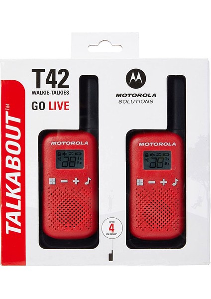 TLKR-T42 KIRMIZI PMR EL TELSİZİ 2Lİ PAKET (4 KM)(3 ADET İNCE PİL) fırsatları