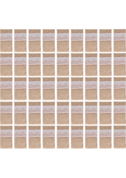 100 Adet Çuval Bezi Dantel Çatal Kese Rustik Düğün Sofra Bıçak Çatal Tutucu Çanta Hessian Masa Dekorasyon Aksesuarları (Yurt Dışından) fiyatları