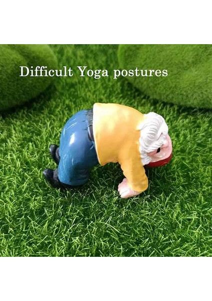 4 Adet Komik Bahçe Cüceleri, Yoga Cüce Bahçe Süsleri, Peri Bahçe Gnome Aksesuarları Minyatür Süslemeleri (Yurt Dışından)