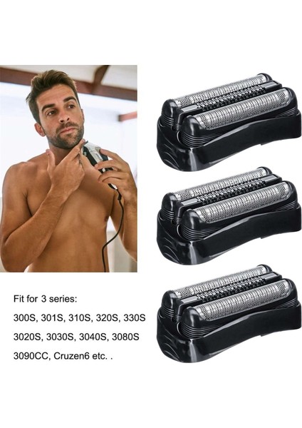 5 Adet 21b Tıraş Makinesi Yedek Kafa Aksesuarları Bıçak Ağı Membran Serisi 3 Elektrikli Tıraş Makineleri 301s 310s 320s 3000s (Yurt Dışından)