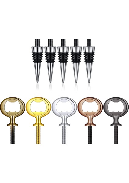 Şarap Stoper, Boş Şişe Açacağı Krom Şişe Tıpa Açacağı Seti Donanım Düğün Şarap Partisi Için Ahşap Torna Dıy (Yurt Dışından)