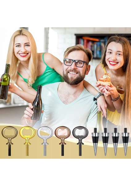 Şarap Stoper, Boş Şişe Açacağı Krom Şişe Tıpa Açacağı Seti Donanım Düğün Şarap Partisi Için Ahşap Torna Dıy (Yurt Dışından) fiyatları