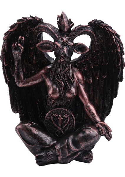 Şeytan Keçi Baphomet Heykeli Asılı Kapı Tokmağı Plaka Dekor Plak Reçine El Sanatları Dini Süsler Ev Dekor Heykel (Yurt Dışından)