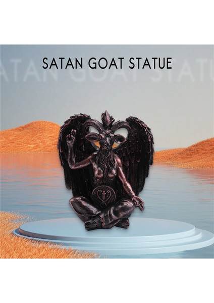 Şeytan Keçi Baphomet Heykeli Asılı Kapı Tokmağı Plaka Dekor Plak Reçine El Sanatları Dini Süsler Ev Dekor Heykel (Yurt Dışından)