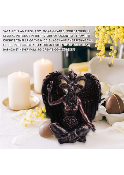 Şeytan Keçi Baphomet Heykeli Asılı Kapı Tokmağı Plaka Dekor Plak Reçine El Sanatları Dini Süsler Ev Dekor Heykel (Yurt Dışından)