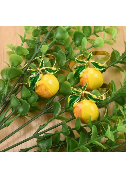 12 Parça Limon Peçete Halkaları Yaz Peçete Sahipleri Tropikal Meyve Peçete Toka Dekor Yaz Doğum Günü Düğün Parti Için (Yurt Dışından)